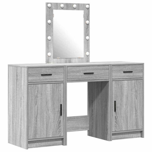 vidaXL Dressing Table Grey 50 x 41 x 135 cm Engineered Wood 2