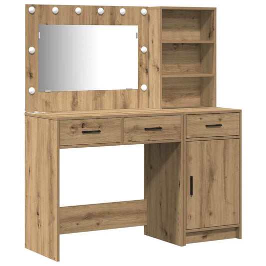 Dressing Table 2 pcs Brown 78.5 x 41 x 135 cm Engineered Wood Artisan oak