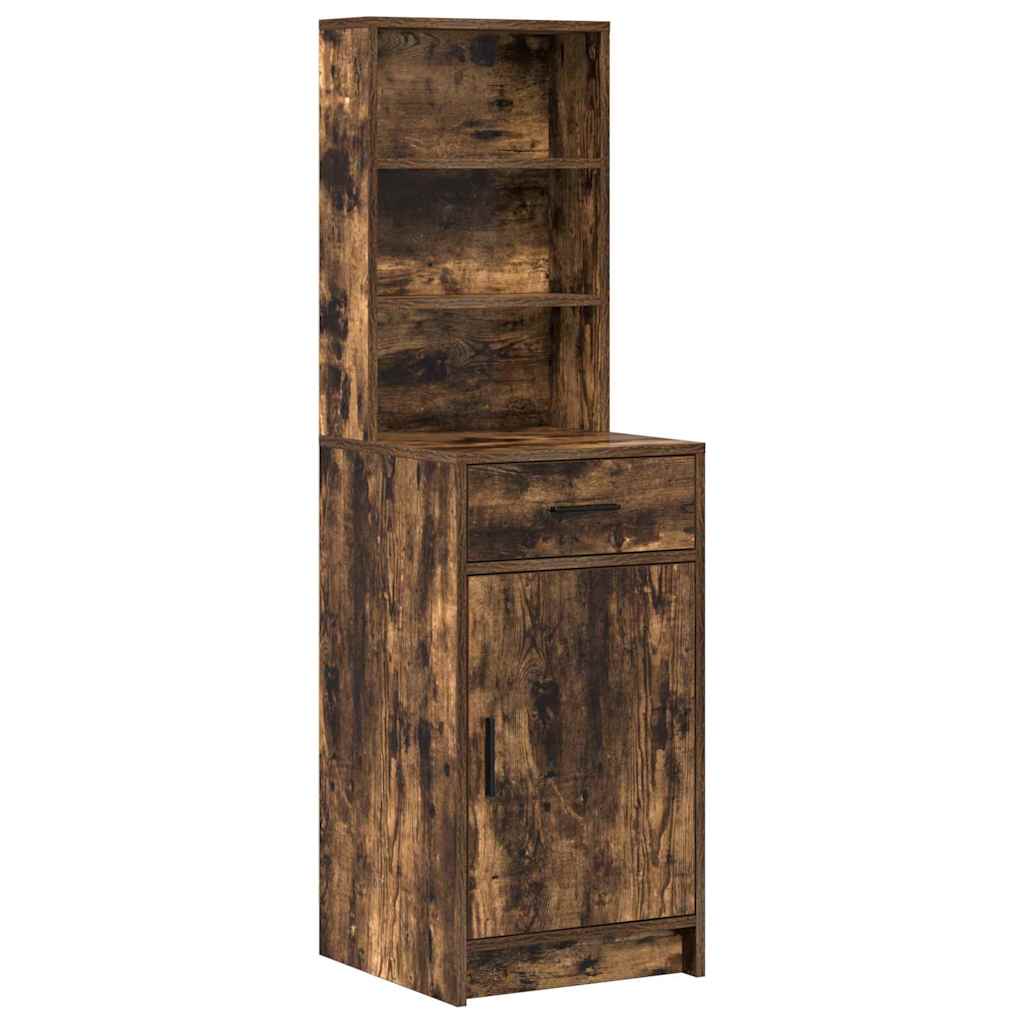 vidaXL Dressing Table Set 3 pcs Smoked Oak Engineered Wood 6