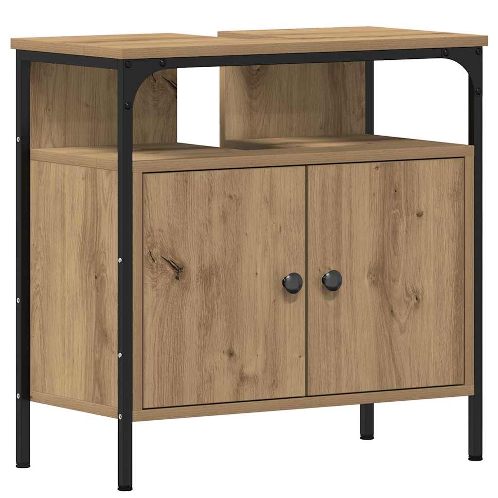 vidaXL Bathroom Furniture Set 4 pcs Artisan Oak Engineered Wood 6