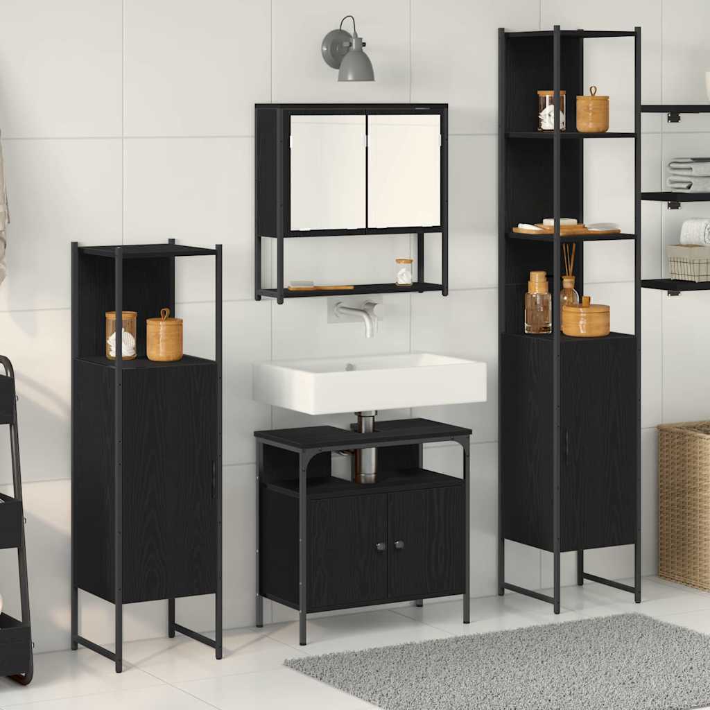 vidaXL Bathroom Furniture Set 4 pcs Engineered Wood