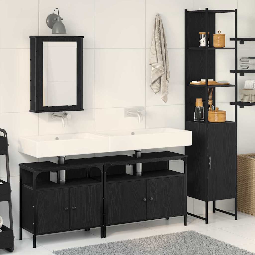 vidaXL Bathroom Furniture Set 4 pcs Engineered Wood