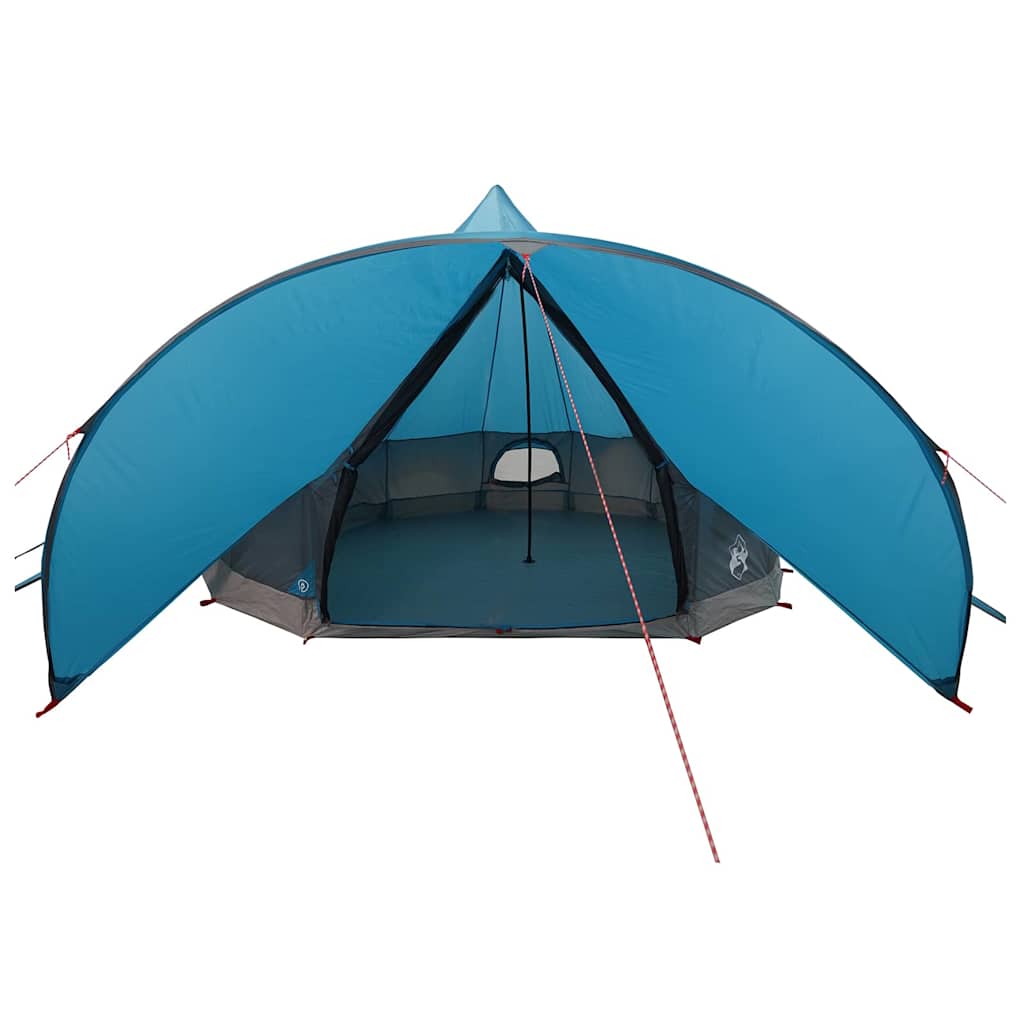 vidaXL Teepee Tent 7-Person 7-Person Blue and Grey 6