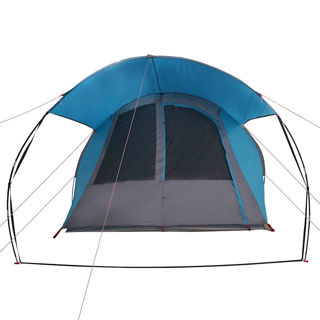 vidaXL Tunnel Tent 4-Person 4-Person Blue and Grey 6