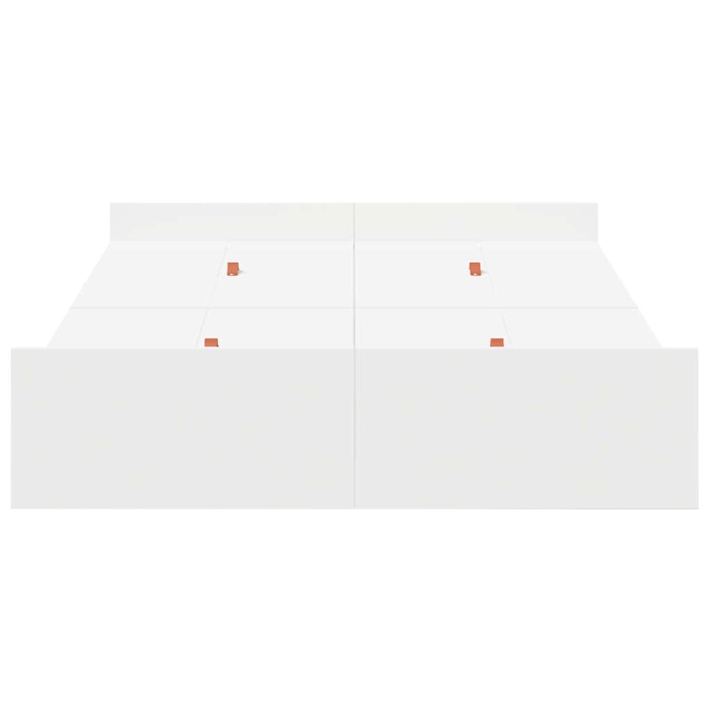 vidaXL Storage Bed Frame with Door White 120 x 200 cm Engineered Wood 6