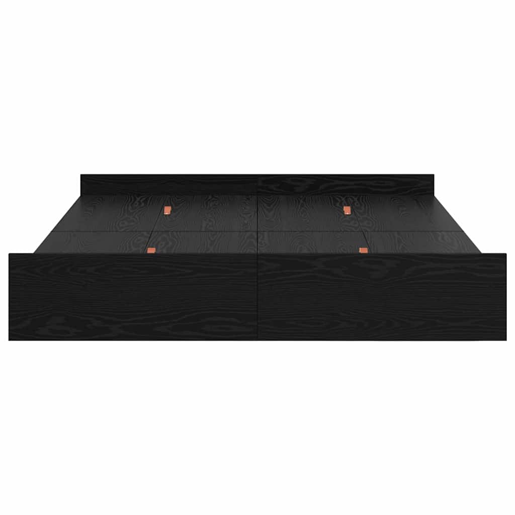 vidaXL Storage Bed Frame Black Oak 140 x 190 cm Engineered Wood 6