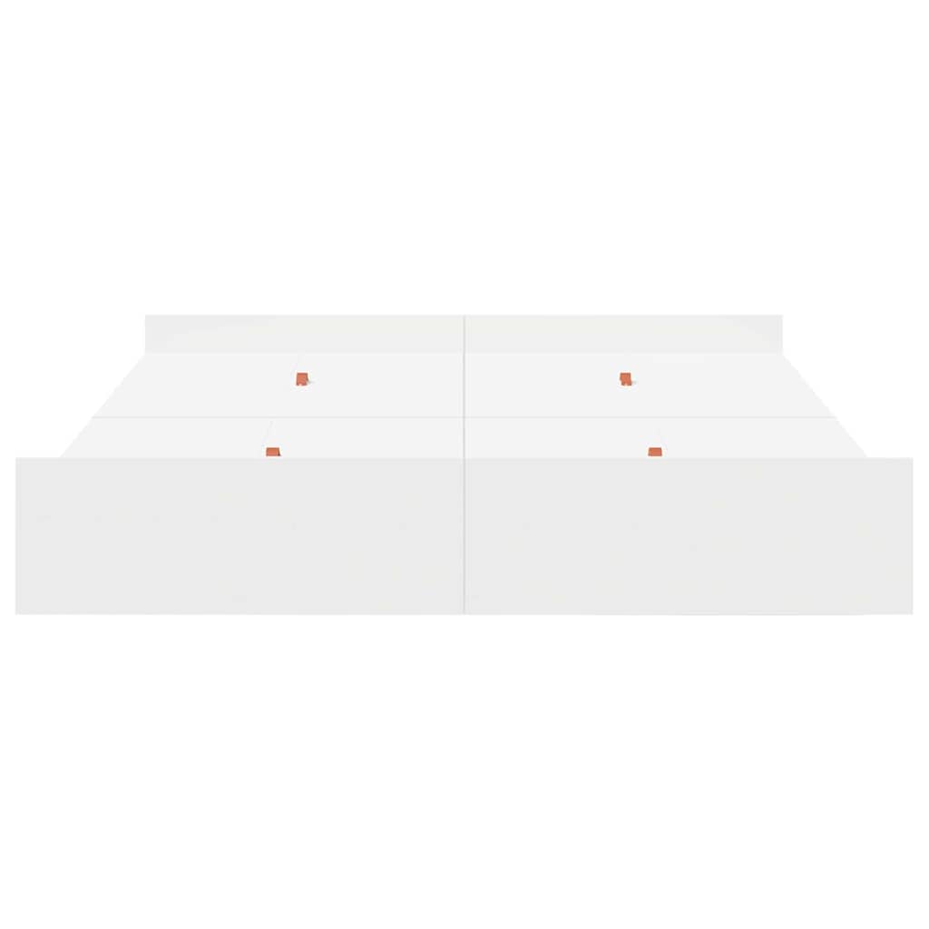 vidaXL Storage Bed Frame with Door White 135 x 190 cm Engineered Wood 6