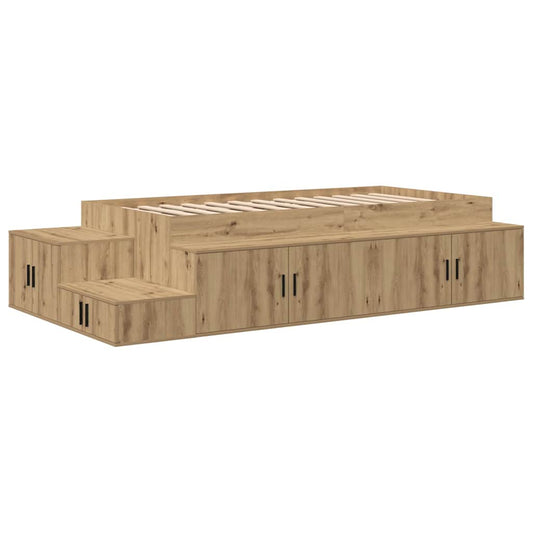 Storage Bed Frame 80 cm Engineered Wood Artisan oak 80 cm 200 cm