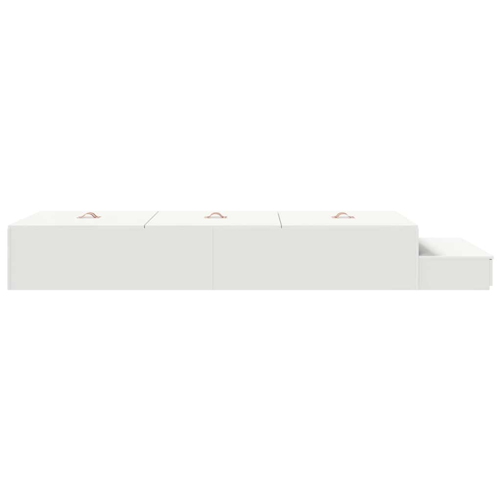 vidaXL Storage Bed Frame with Drawer White 80 cm Engineered Wood 6