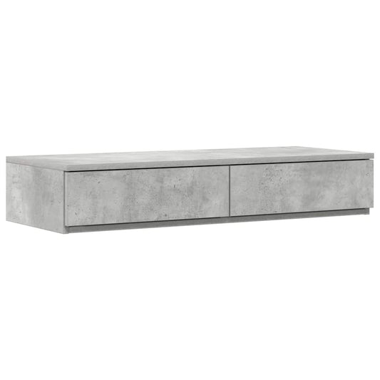 vidaXL Storage Bed Frame with Door Concrete Grey 90 cm Engineered Wood 2
