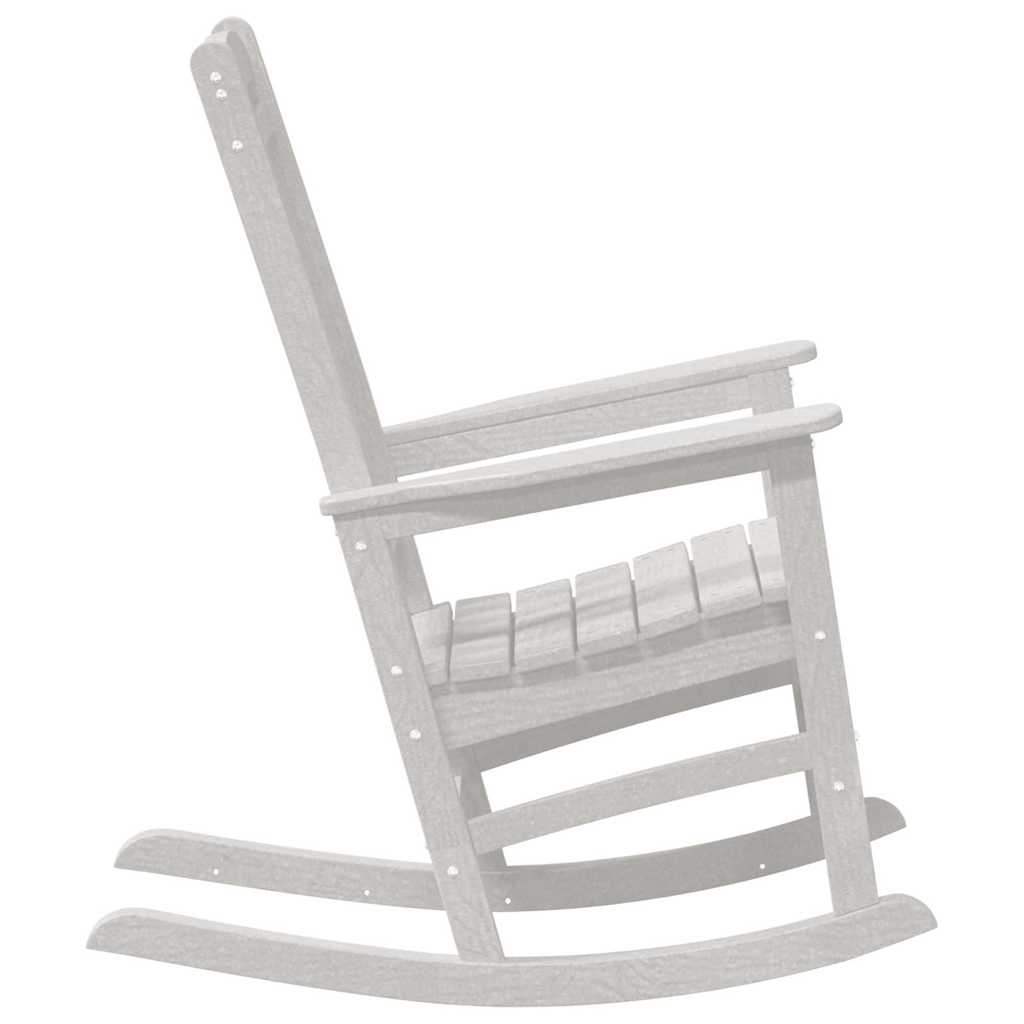 vidaXL Rocking Chair 2 pcs White Polyethylene 6