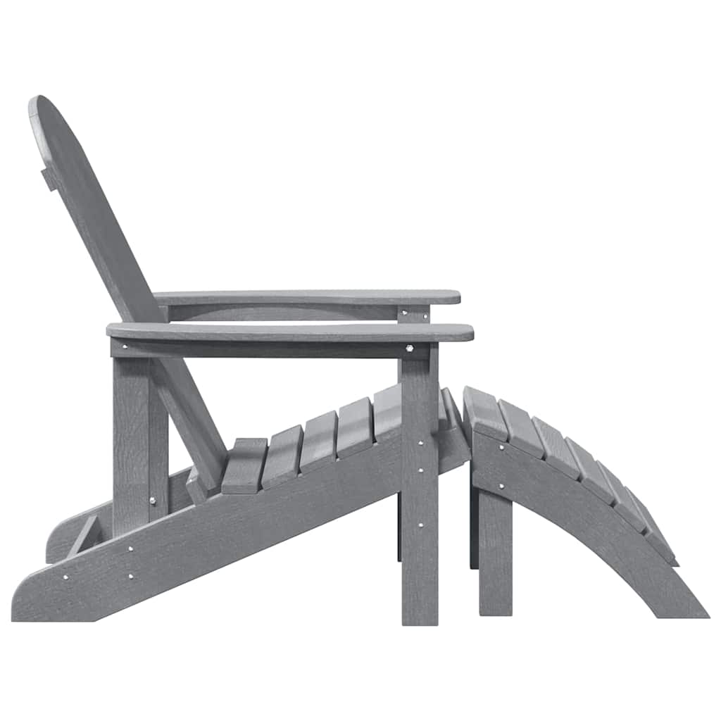 vidaXL Garden Chair 2 pcs Light Grey Polyethylene 6