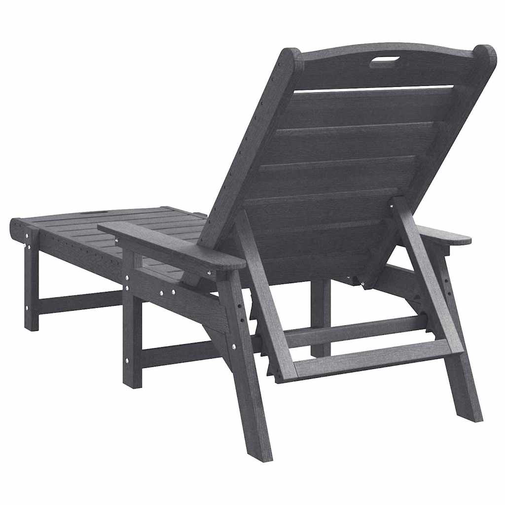 vidaXL Sun Lounger 2 pcs Polyethylene Light Grey 6