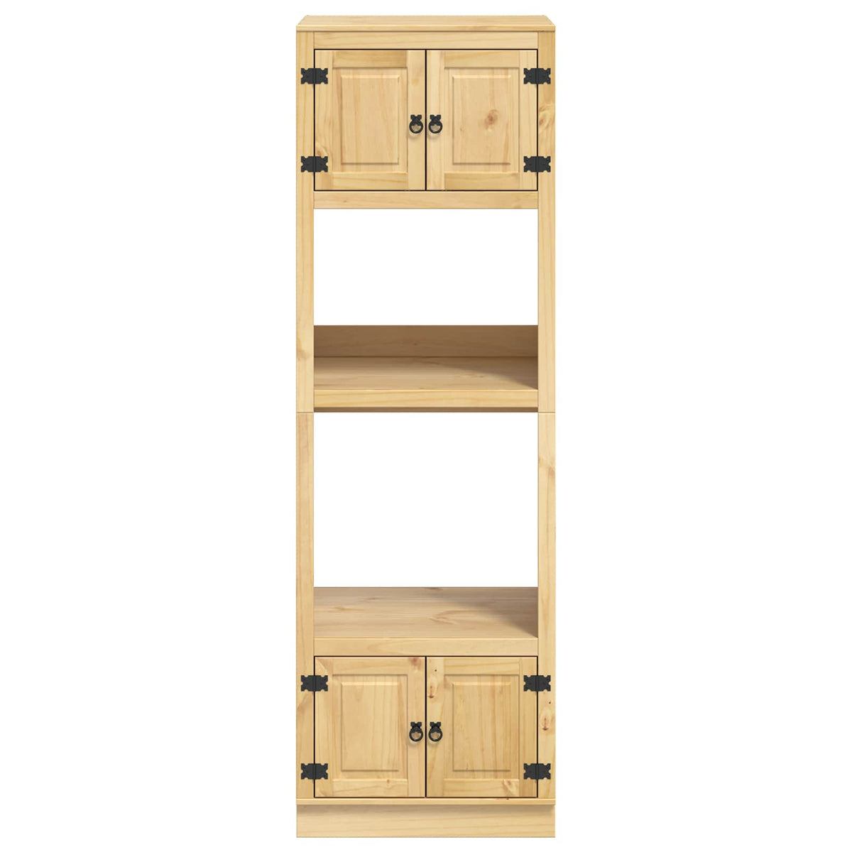 vidaXL Cabinet SKI Honey Brown 66 x 58 x 207 cm Solid Pine Wood 6