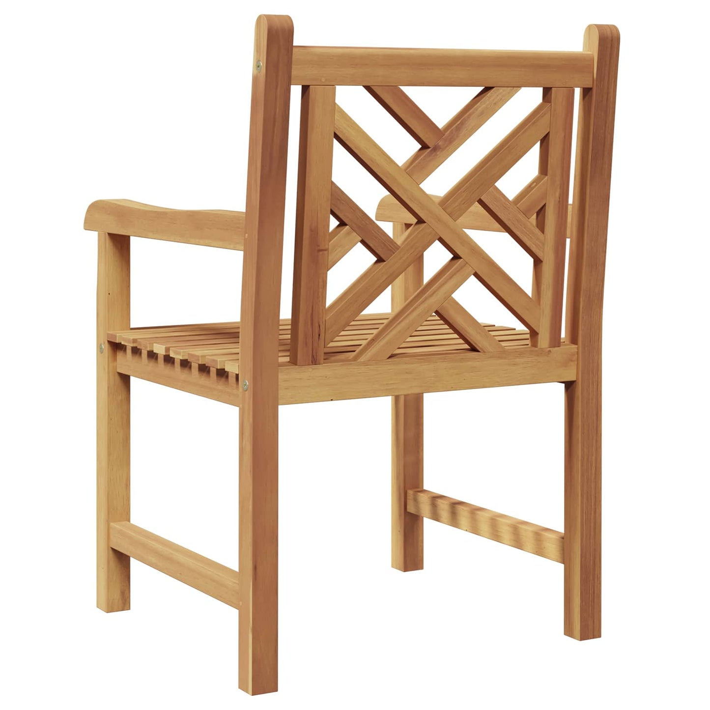 vidaXL Garden Chair 2 pcs Solid Teak Wood 6