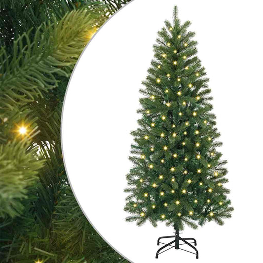 Artificial Christmas Tree Green PE and PVC 120 cm with LEDs