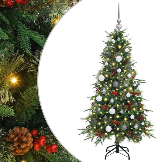 vidaXL Artificial Hinged Christmas Tree Green 150 cm PE and PVC 2
