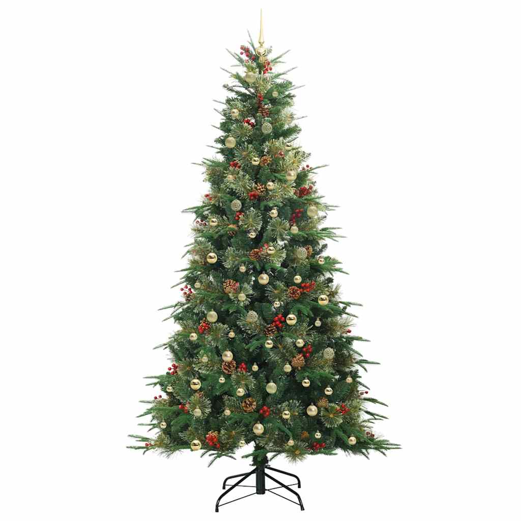 vidaXL Artificial Hinged Christmas Tree Green 240 cm PE and PVC 4