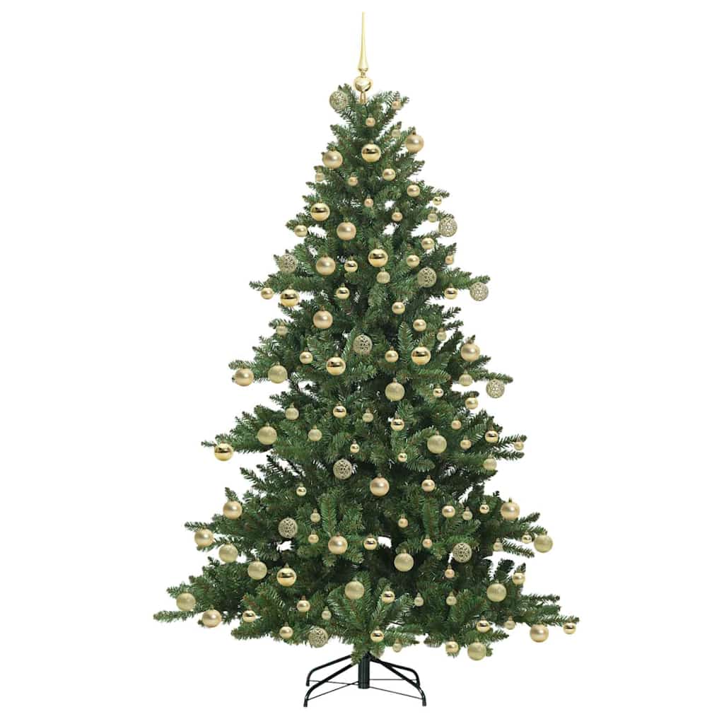 vidaXL Artificial Hinged Christmas Tree Green 180 cm PVC and Steel 4