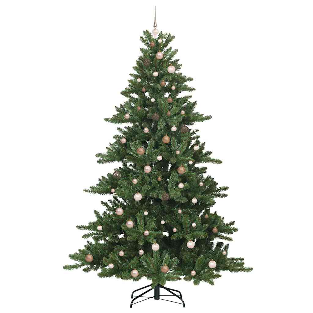 vidaXL Artificial Hinged Christmas Tree Green 240 cm PVC and Steel 4