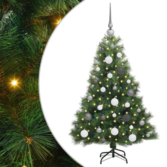 vidaXL Artificial Christmas Tree with 150 LEDs Green 120 cm PE and PVC 2