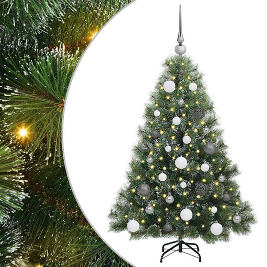 vidaXL Artificial Christmas Tree with 150 LEDs Green 120 cm PE and PVC 2