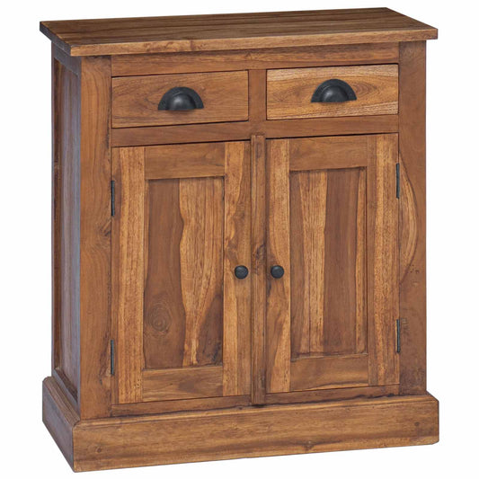 vidaXL Storage Cabinet Natural 65 x 30 x 75 cm Solid Teak Wood 2