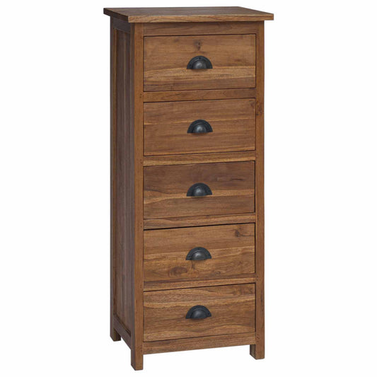 Chest of Drawers Natural Solid Teak Wood, image 2