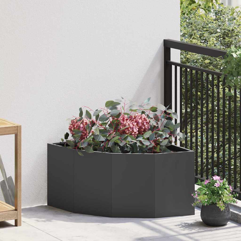 vidaXL Corner Planter 60 x 60 x 35 cm Steel