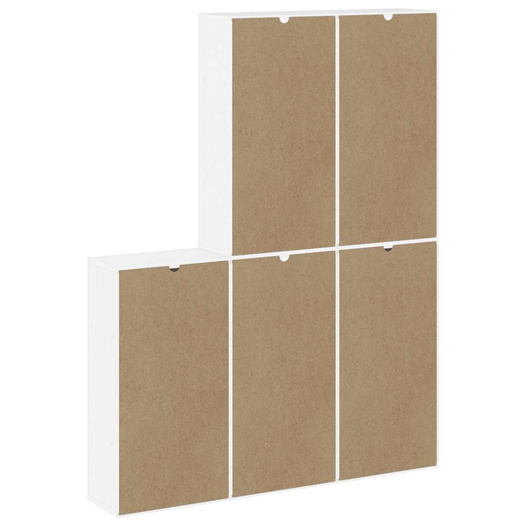 vidaXL Side Cabinets 5 pcs "ODDA" White 40x24x79 cm Solid Wood Pine 6