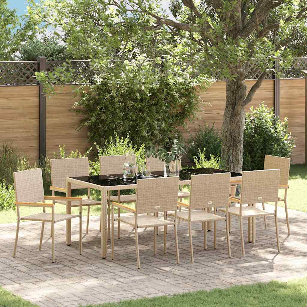 vidaXL Garden Dining Set 5 pcs Poly Rattan