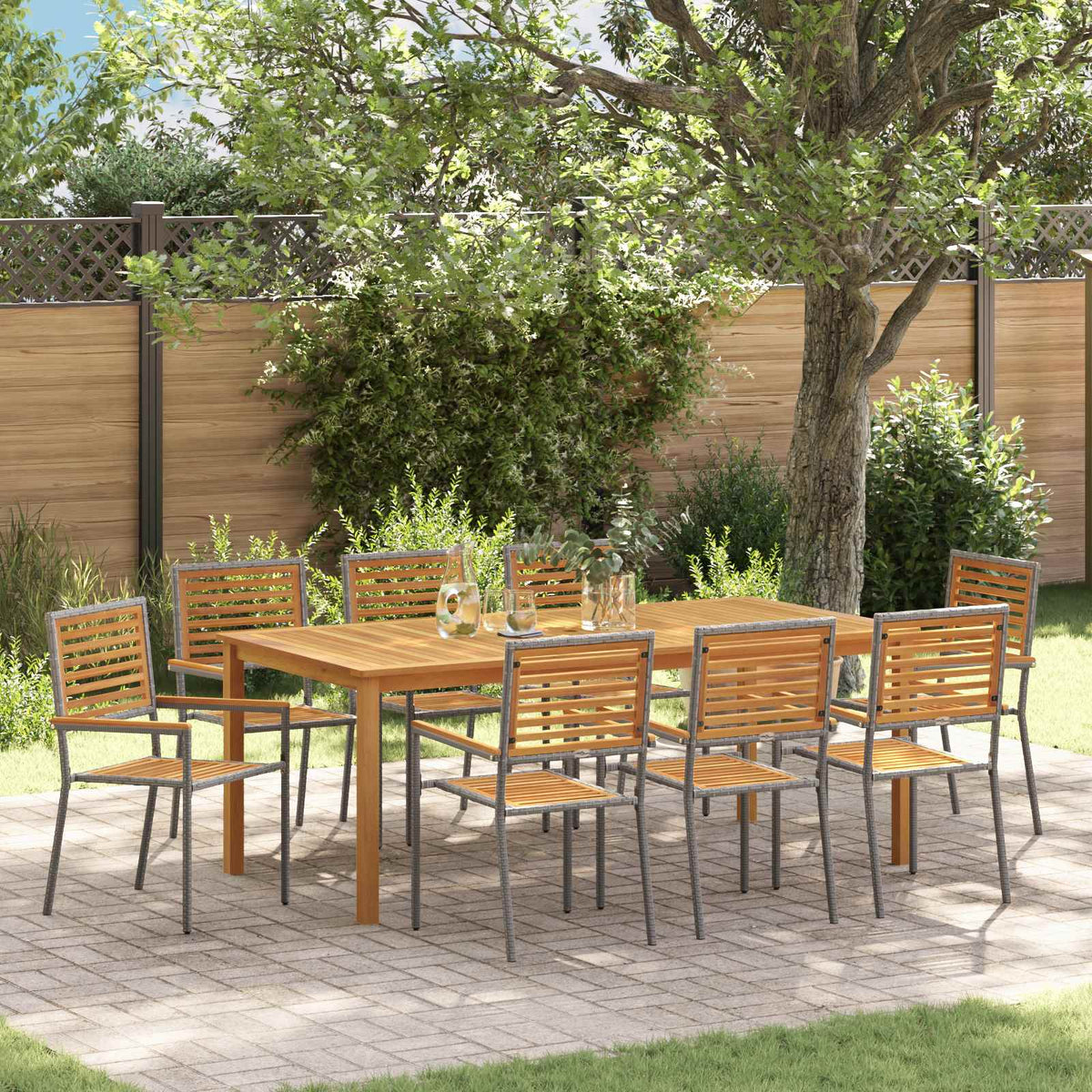 vidaXL Garden Dining Set 5 pcs Solid Acacia Wood