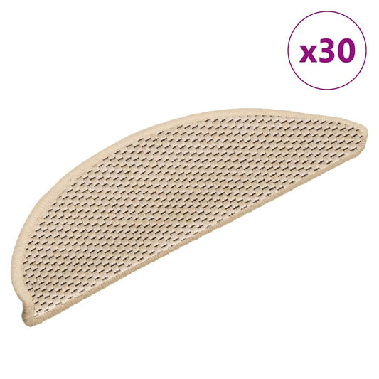 Stair Mats Self-adhesive Sisal-Look 56x17x3 cm 30 pcs Berber