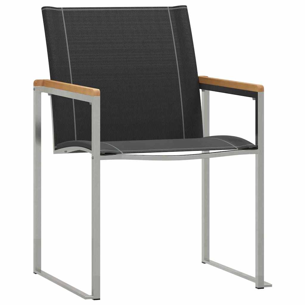 vidaXL Garden Dining Set 3 pcs Solid Acacia Wood and Stainless Steel 6