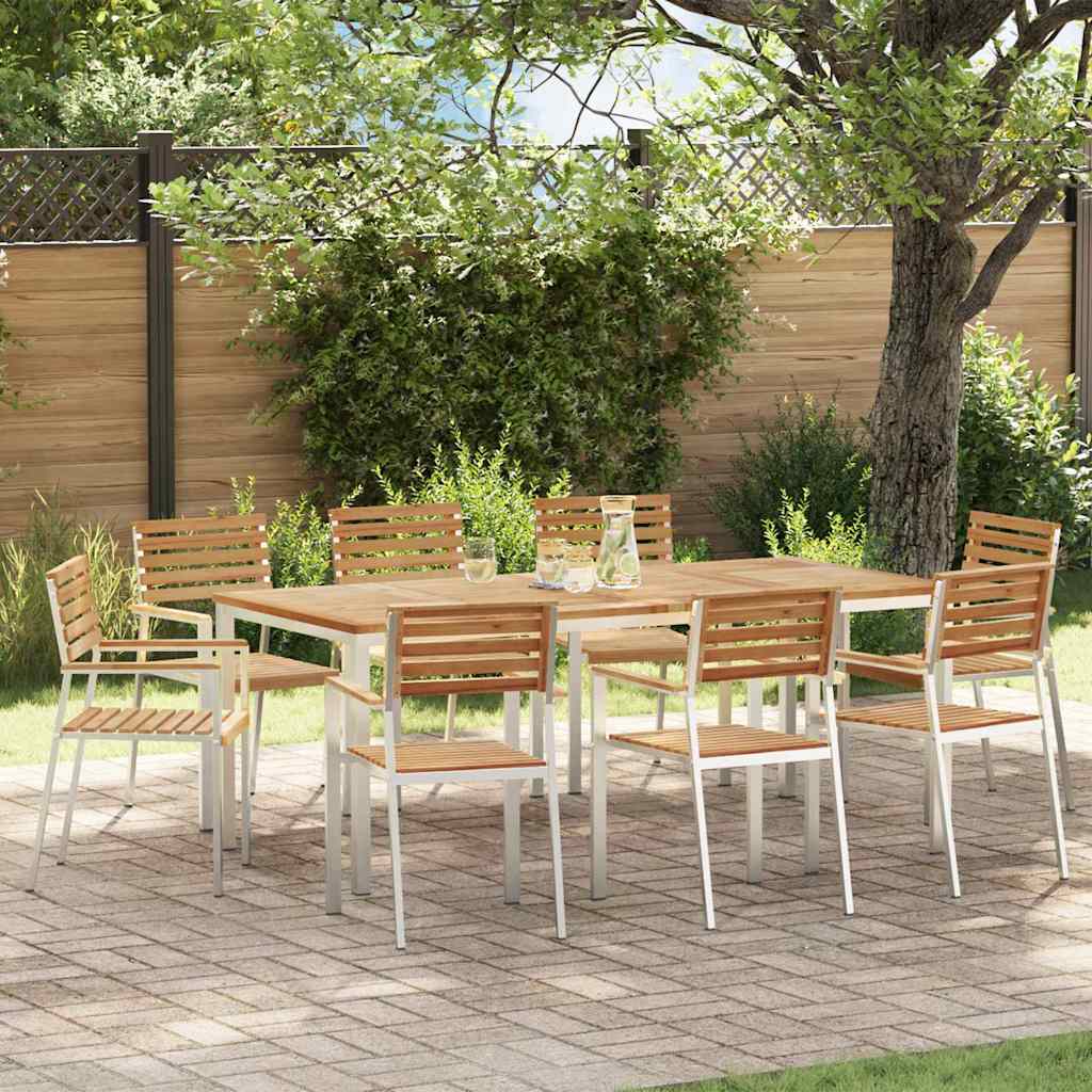 vidaXL Garden Chair and Stainless Steel