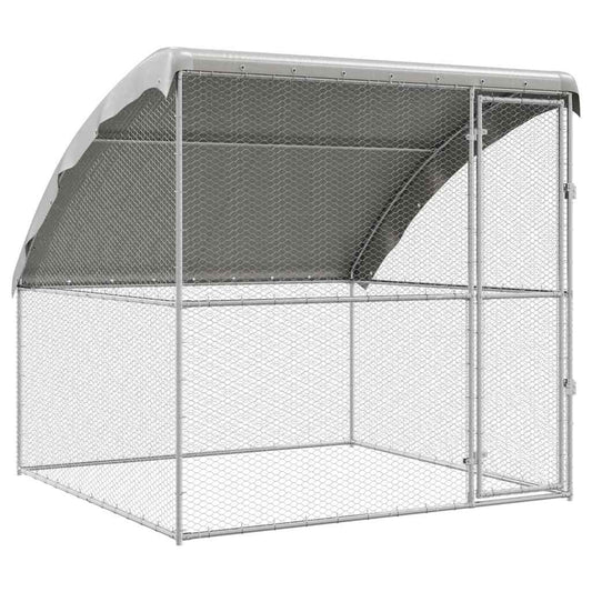 Chicken Cage 3 pcs Silver 600x200x200cm 200 cm with 1 door
