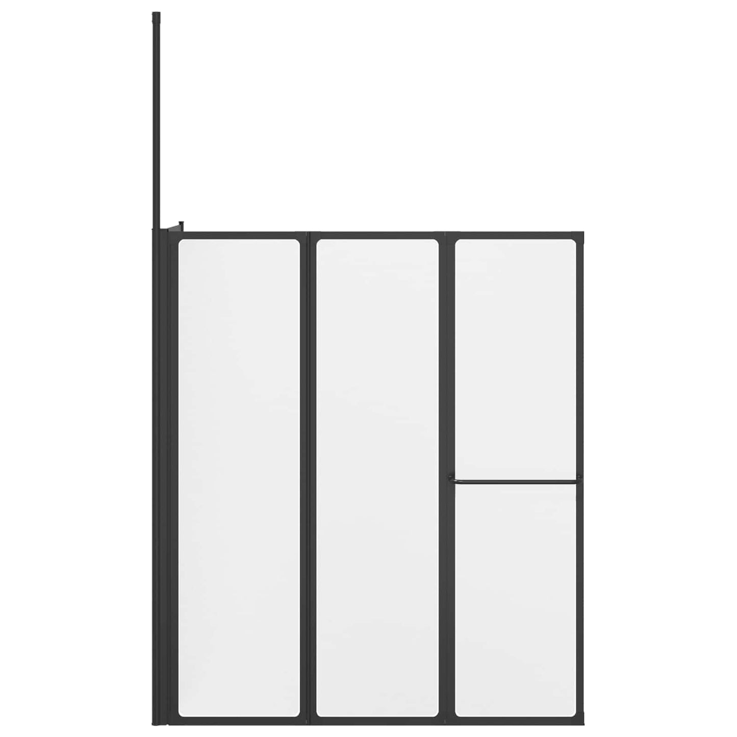 vidaXL Shower Screen White 120 x 70 x 137 cm Aluminium 6