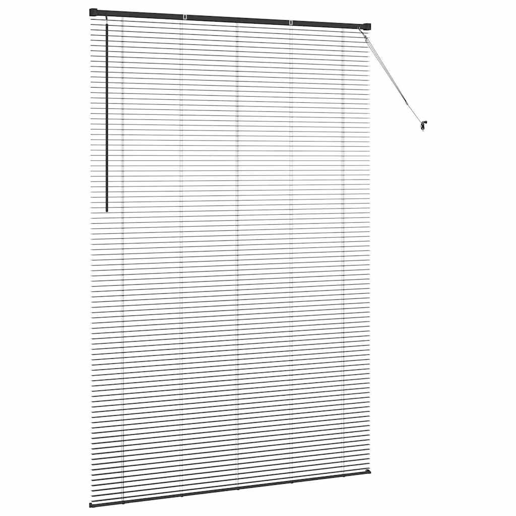Venetian Blind 220 x 85 cm 25 mm Aluminium Black 145 cm