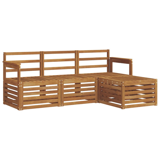 vidaXL Outdoor Sofa Set 4 pcs Natural 2