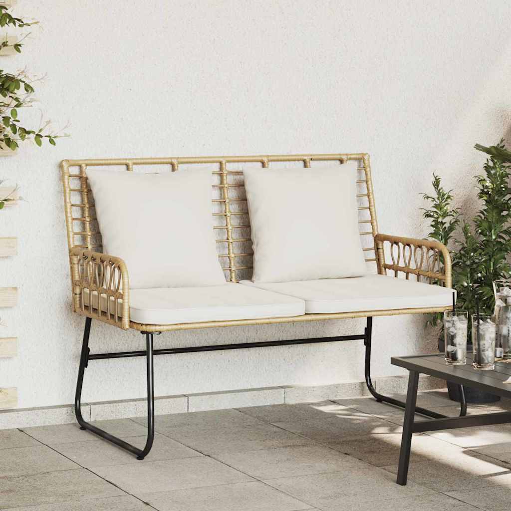 vidaXL Garden Bench and Anthracite Poly Rattan