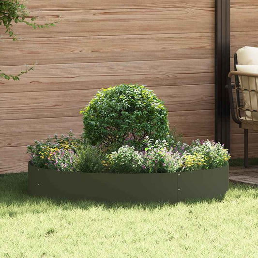 Planter Ring 120 x 120 x 20 cm 5 pcs 120 cm Olive green