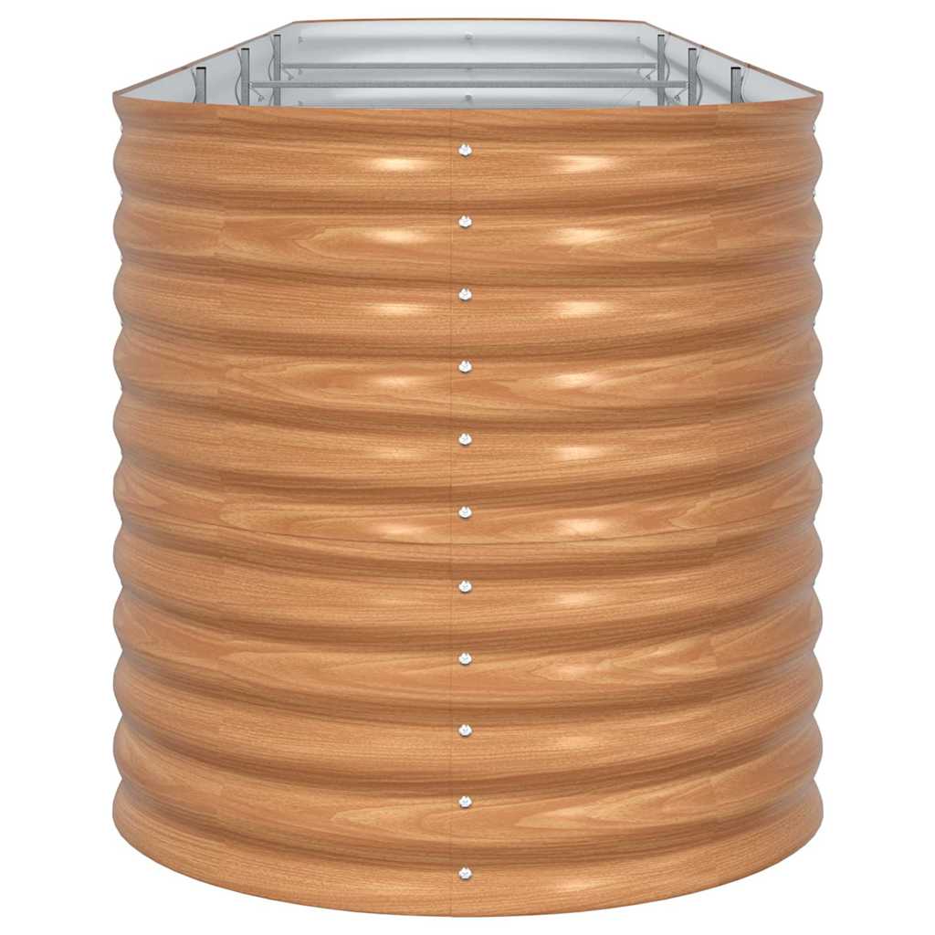 vidaXL Raised Bed Brown 400 x 80 x 81 cm Steel 6