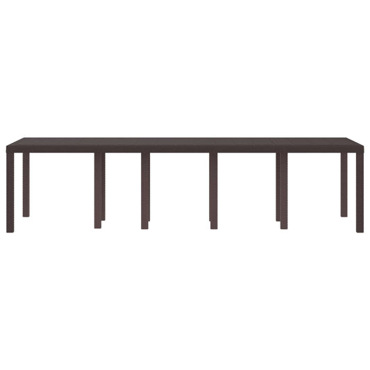 vidaXL Garden Table Brown 300 x 100 x 73 cm Poly Rattan 2
