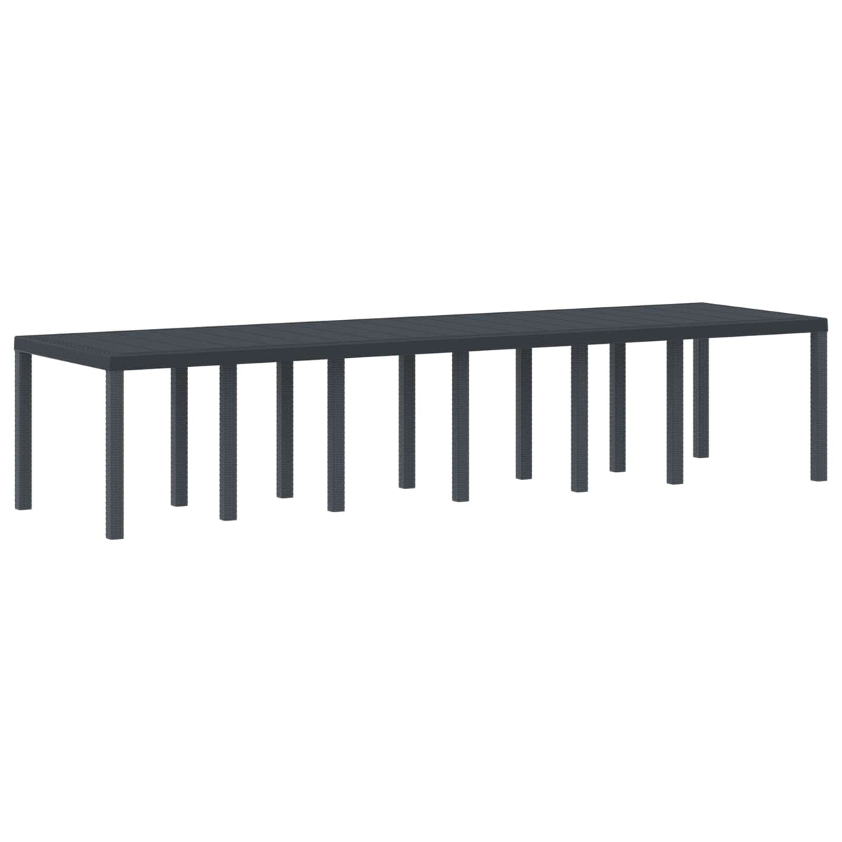 vidaXL Garden Table Anthracite 350 x 100 x 74 cm Poly Rattan 6