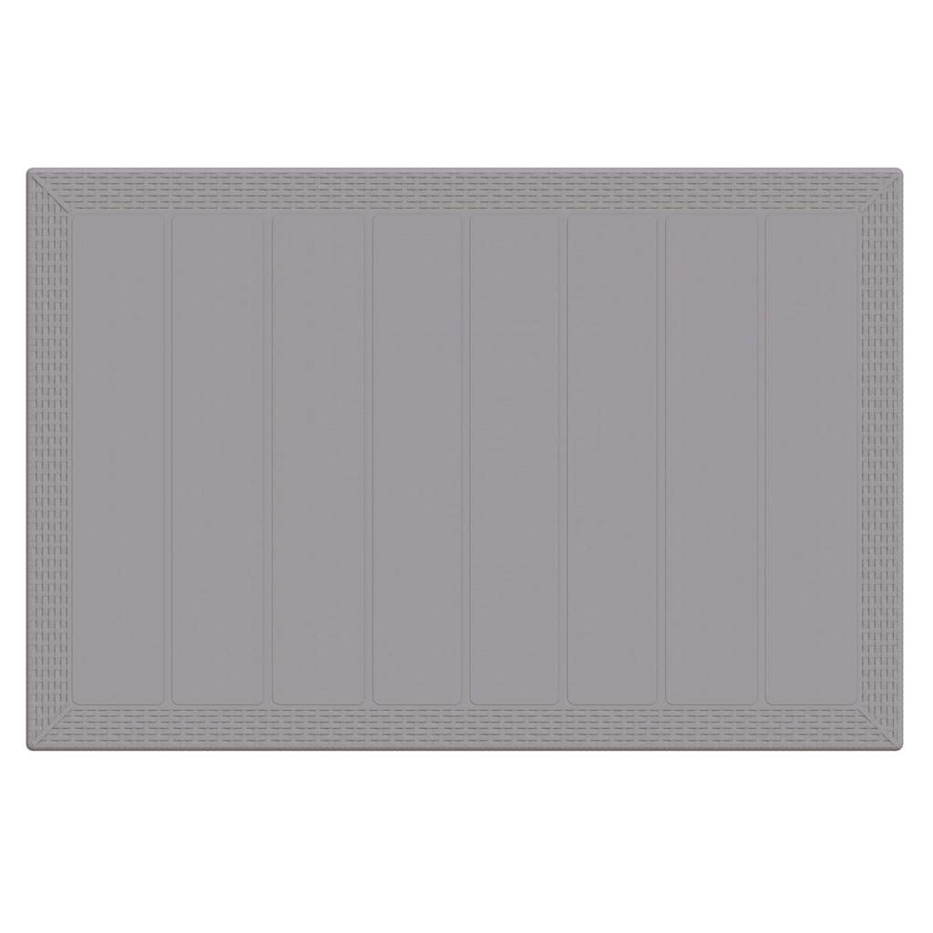 vidaXL Garden Dining Set 7 pcs Light Grey Polt rattan 6