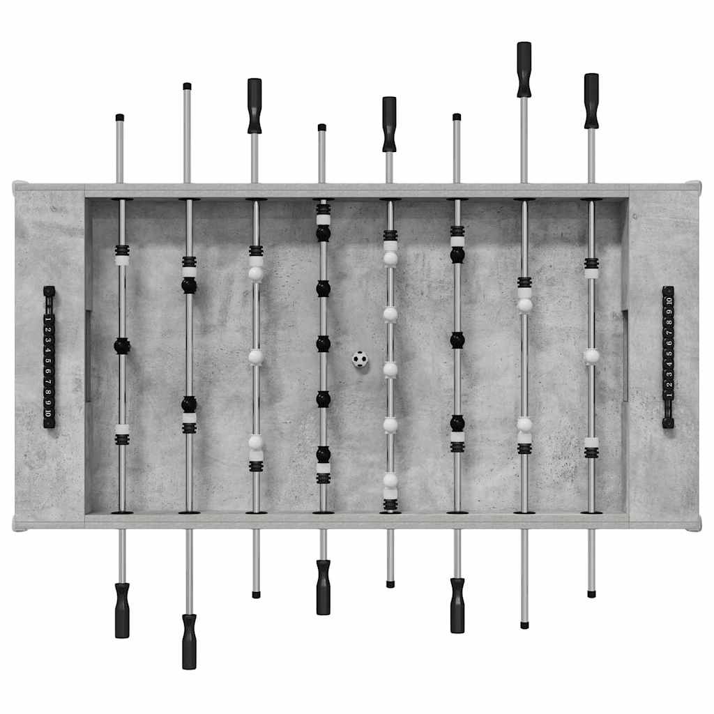 vidaXL Foosball Table Concrete Grey 146.5 x 74 x 85 cm Engineered Wood 6