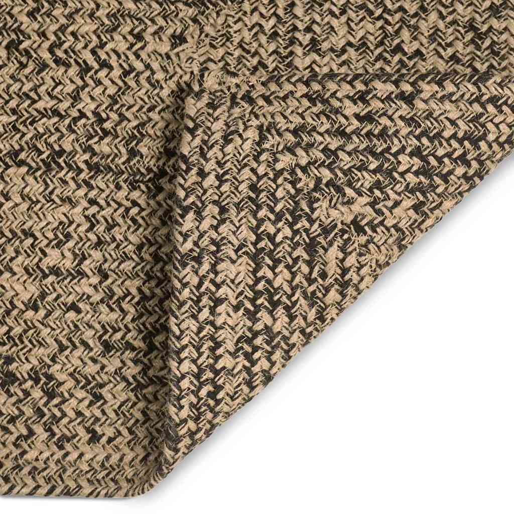 vidaXL Area Rug Natural and Black 240 x 340 cm Jute 6