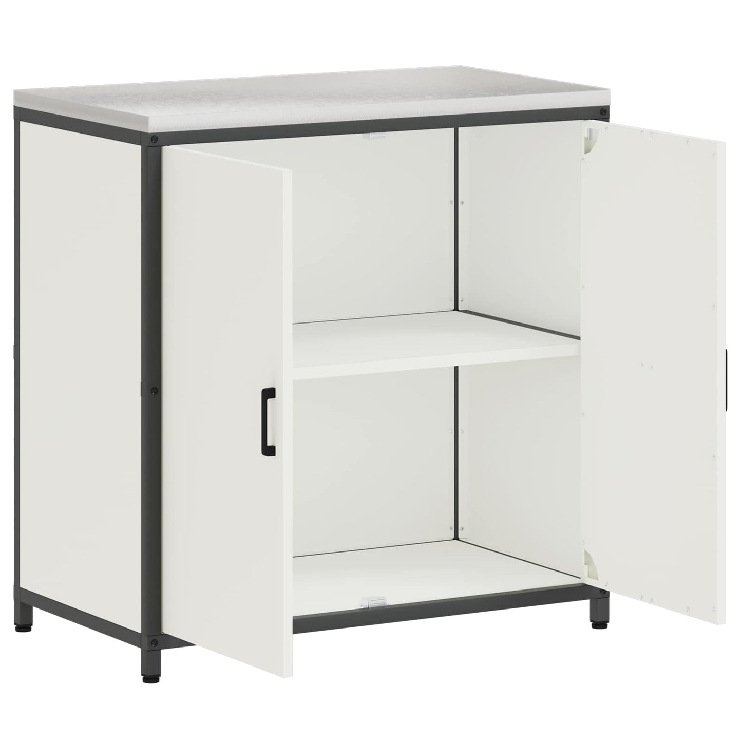 vidaXL Kitchen Storage Cabinet HATTEM White 90 x 50 x 92 cm Steel 6