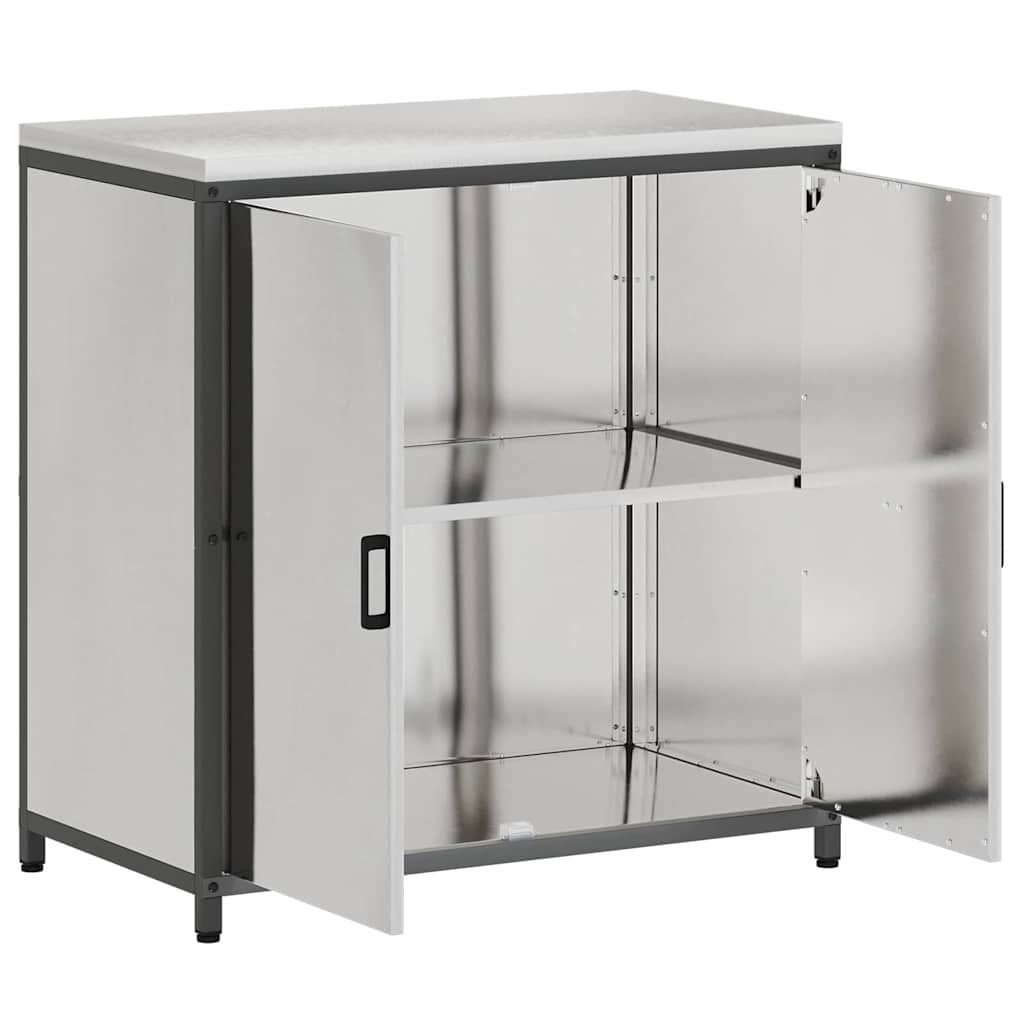 vidaXL Kitchen Storage Cabinet HATTEM Silver 90 x 50 x 92 cm Steel 6