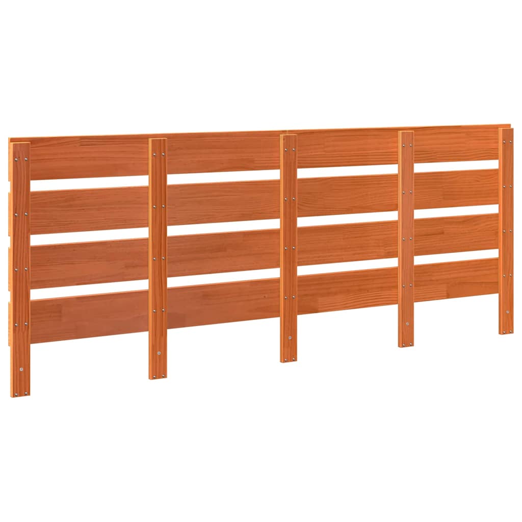 Headboard 90 cm Solid Wood Pine Wax Brown 200 x 80 cm